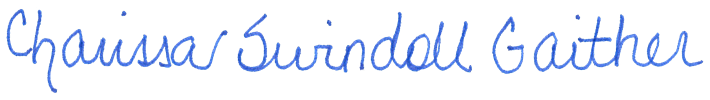 Charissa Swindoll signature